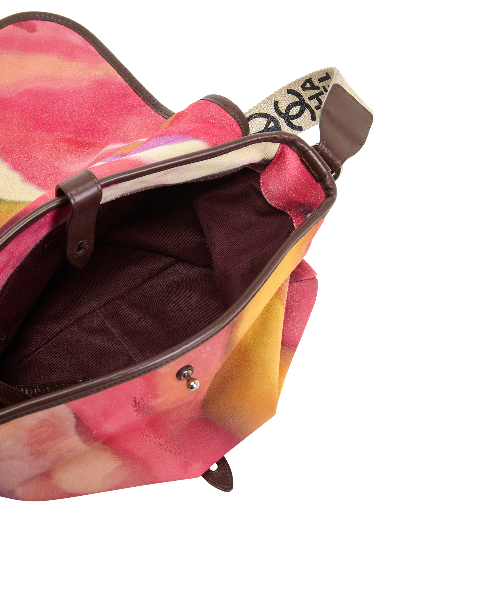 Flower Power Messenger, &pound;2,500, Handbags, Pink/Yellow, Suede, Other view